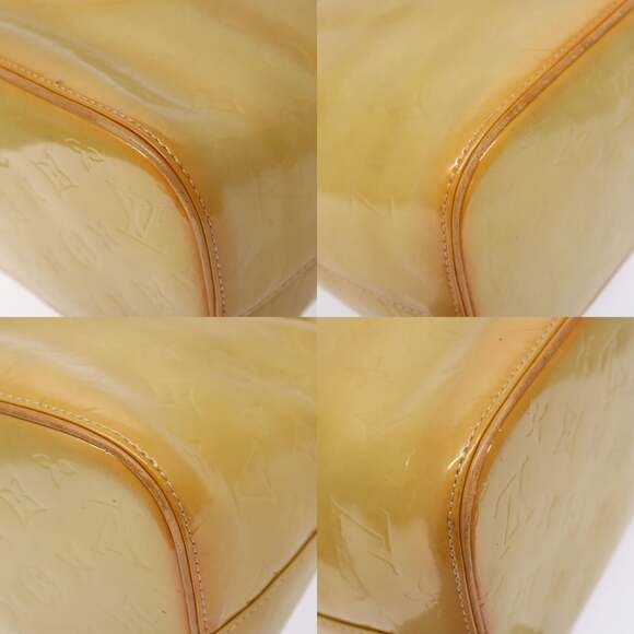 LOUIS VUITTON Monogram Vernis Houston Hand Bag Beige M91004 - Picture 10 of 13
